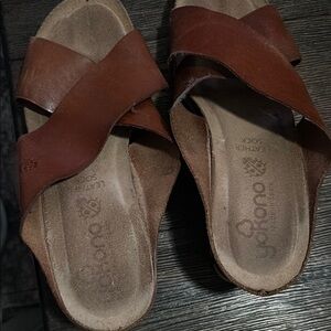 Brown Leather Women's Sandals